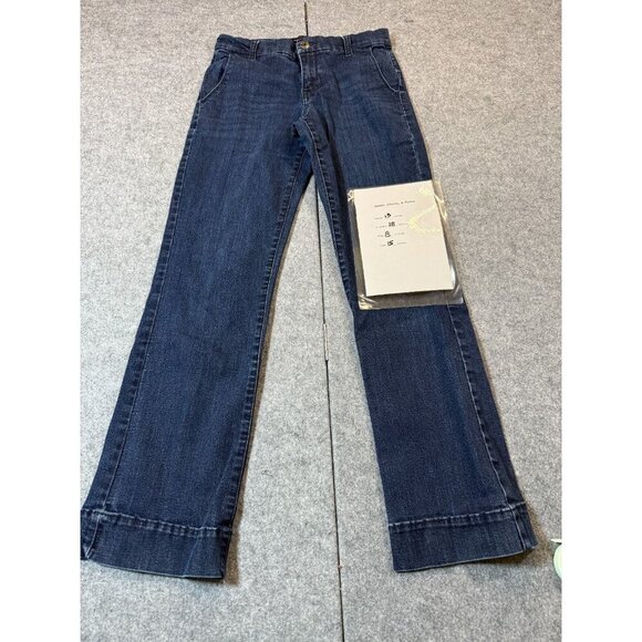 Banana Republic Pants Womens Small Blue Cotton Stretch Low Rise Pockets Zip Fly - Picture 1 of 7